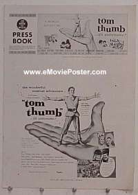 #A852 TOM THUMB pressbook '58 George Pal, Tamblyn