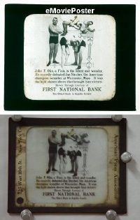 #036 1910S WRESTLING CHAMPIONSHIP glass slide 