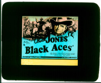 #084 BLACK ACES glass slide '37 Buck Jones 
