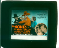 #100 MAN TRAILER glass slide '34 Buck Jones 