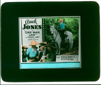 #094 1 MAN LAW glass slide '32 Buck Jones 