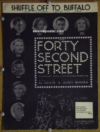 #2889 42nd STREET sheet music '33 Powell 