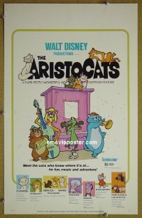 #1468 ARISTOCATS window card '71 Walt Disney 