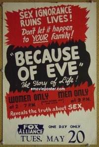 #2291 BECAUSE OF EVE WC '48 truth about sex! 