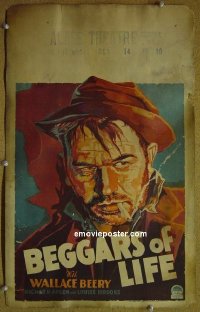 #1478 BEGGARS OF LIFE WC '28 Wallace Beery 
