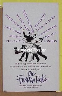 #037 FANTASTICKS stage play WC '62 3rd Year 