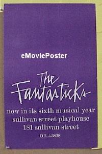 #040 FANTASTICKS stage play WC '65 6th Year 