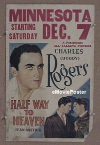 #334 HALFWAY TO HEAVEN WC '29 Buddy Rogers 