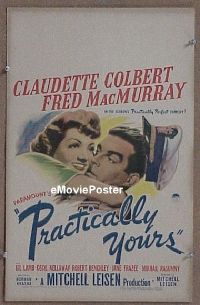 #407 PRACTICALLY YOURS WC '44 Colbert 
