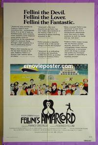 #3069 AMACORD 1sh '73 Federico Fellini