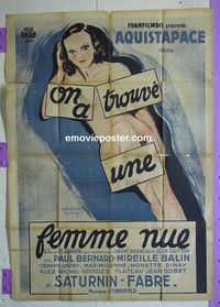#4713 ON A TROUVE UNE FEMME NUE French 1p '34