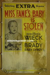 #4870 MISS FANE'S BABY IS STOLEN WC '33 Brady