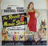 #5009 REVOLT OF MAMIE STOVER six-sheet movie poster '56 Russell