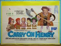 #5026 CARRY ON HENRY VIII British quad movie poster '72 sex!