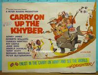 #5027 CARRY ON UP THE KHYBER British quad movie poster '68
