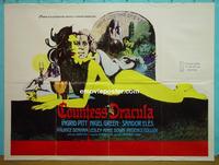 #5033 COUNTESS DRACULA British quad movie poster '72 Pitt