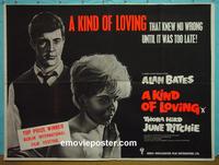 #5051 KIND OF LOVING British quad movie poster '62 Schlesinger