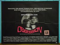 #5062 OBSESSION British quad movie poster '76 Robertson