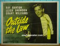 #5064 OUTSIDE THE LAW British quad movie poster '56 noir!