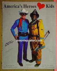 #6058 AMERICA'S HEROES LOVE KIDS special movie poster '80s