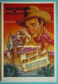 #6067 HEART OF THE GOLDEN WEST signed 27x39 art print 1992 by artist Dave LaFleur!