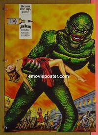 #6020 JIM BEAM 17x24 advertising poster '70s Creature From The Black Lagoon art!