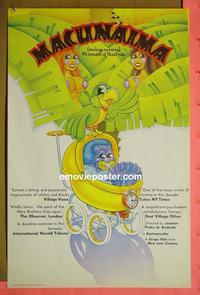 #6063 MACUNAIMA special movie poster '72 Brazilian!