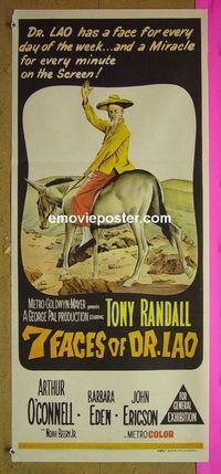 #7096 7 FACES OF DR LAO Australian daybill movie poster '64 Randall