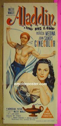 #7111 ALADDIN & HIS LAMP Australian daybill movie poster '52