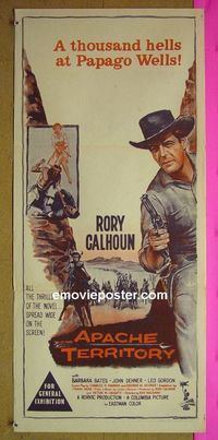 #7137 APACHE TERRITORY Australian daybill movie poster '58 Calhoun