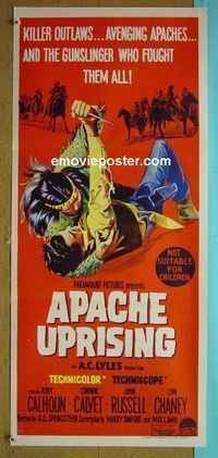 #7138 APACHE UPRISING Australian daybill movie poster '66 Calhoun