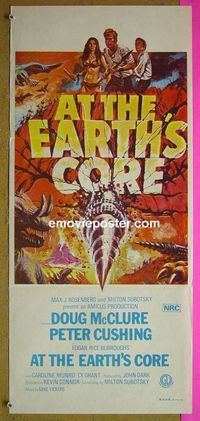 #7144 AT THE EARTH'S CORE Australian daybill movie poster '76