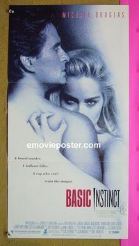 #7156 BASIC INSTINCT Australian daybill movie poster '92 Douglas