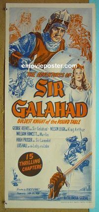 #7105 ADVENTURES OF SIR GALAHAD Australian daybill movie poster '49