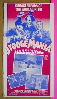 #7060 STOOGEMANIA Australian daybill movie poster '85 knuckleheads