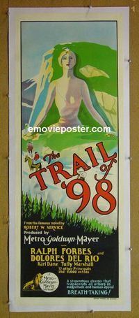 #7011 TRAIL OF '98 linenbacked Australian long daybill movie poster '28