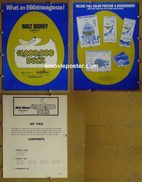 #A008 $1,000,000 DUCK pressbook '71 Disney