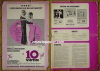 #A009 10TH VICTIM pressbook '65 Ursula Andress