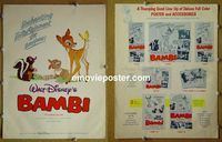 #A076 BAMBI pressbook R66 Walt Disney classic