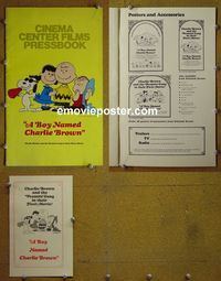 #A136 BOY NAMED CHARLIE BROWN pressbook '70 Snoopy