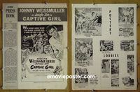 #A154 CAPTIVE GIRL pressbook '50 Jungle Jim