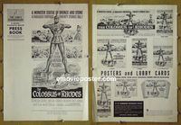 #A178 COLOSSUS OF RHODES pressbook '61 Sergio Leone