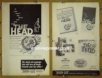 #A364 HEAD pressbook '62 classic schlocky horror