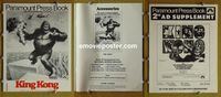 #A453 KING KONG pressbook '76 BIG Ape,Jessica Lange