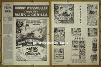 #A543 MARK OF THE GORILLA pressbook '50 Weissmuller