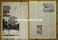 #A578 MOTHRA pressbook '62 Toho, Ishiro Honda!