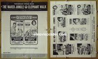 #A596 NAKED JUNGLE/ELEPHANT WALK pressbook '54