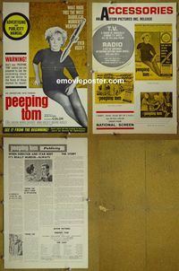 #A640 PEEPING TOM pressbook '61 Michael Powell