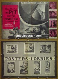 #A654 PIT & THE PENDULUM pressbook '61 Vincent Price
