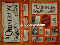 #A674 QUEEN FOR A DAY pressbook '51 Arthur Lubin